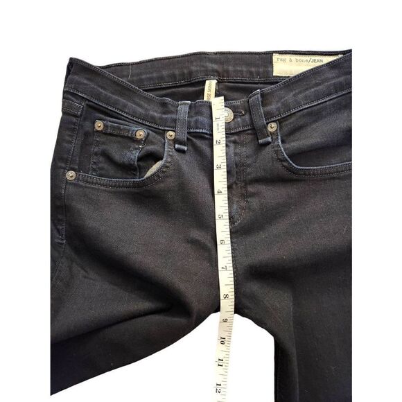 Rag & Bone women's Jeans High-Rise Skinny Black stretch denim size 25x29.5 - Picture 10 of 11